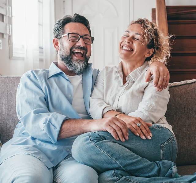 Couple at home